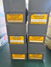 6 KODASLIDE File Boxes, Vintage in Metal Slide Storage, Eastman Kodak Company