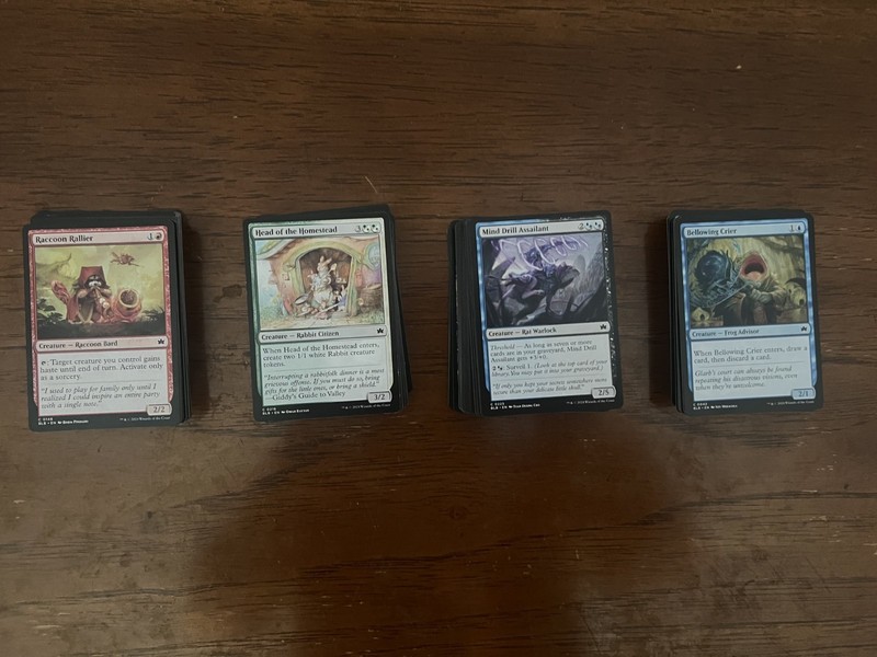 MTG Bloomburrow 4 Typal Casual Standard Deck Set (Raccoons, Rabbits, Rats & Frog