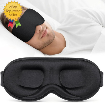 Sleep Mask for Men Women - 100% Blackout Eye for Sleep - 3D Soft Sleeping Mask f