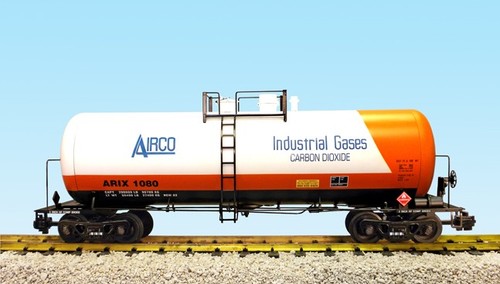 USA Trains Escala G 15259 AIRCO 42' VAGÓN CISTERNA BLANCO/NARANJA/NEGRO | Zustand: New