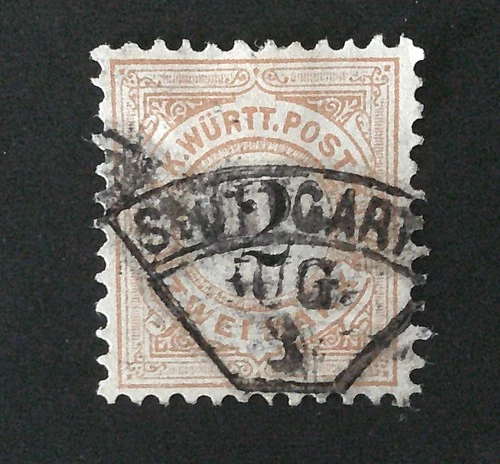 Germany Wurttemberg 1881  2M  SG121 Beautiful Stuttgart CDS.