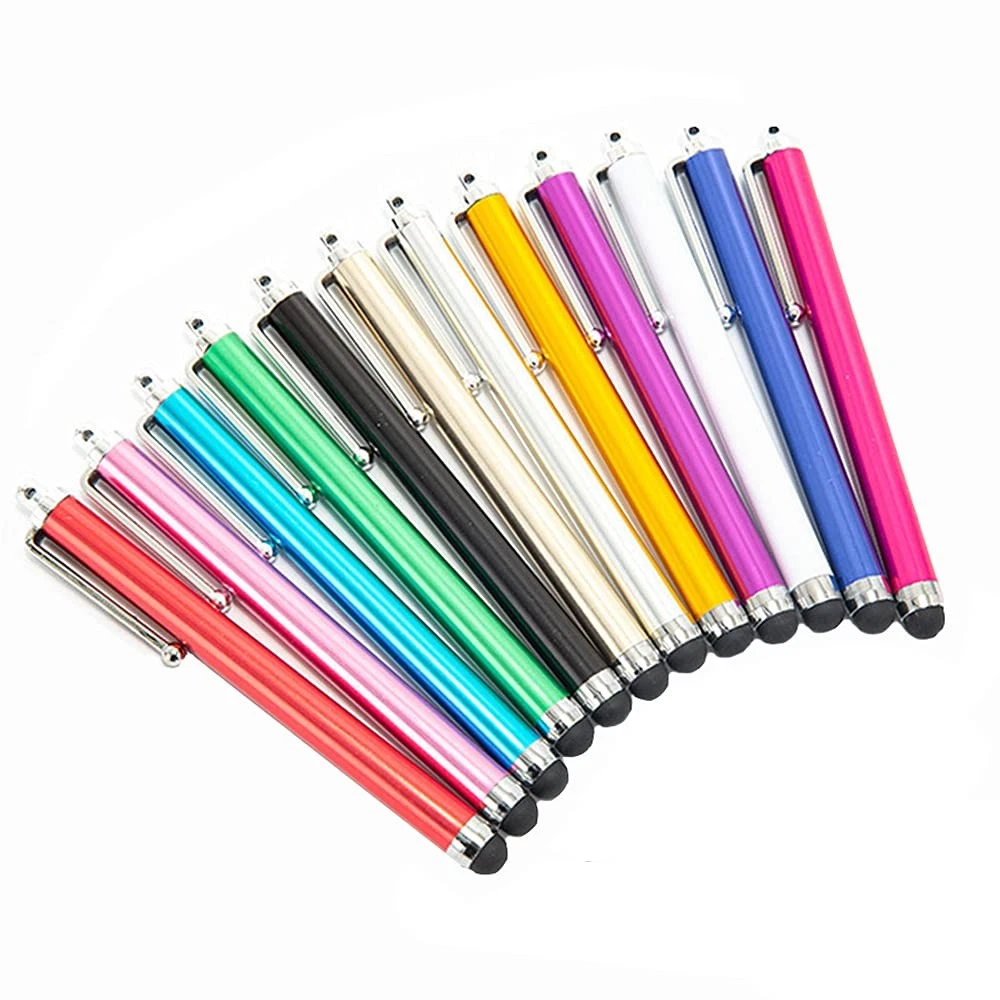Penne Stilo per Schermi Tattili (Confezione da 2), 2 in 1 Penna Tattile Stilo in Gomma per Tablet, iPad Pro, iPad Air, Smartphone, Samsung Galaxy con 8 Punte di Sostituzione