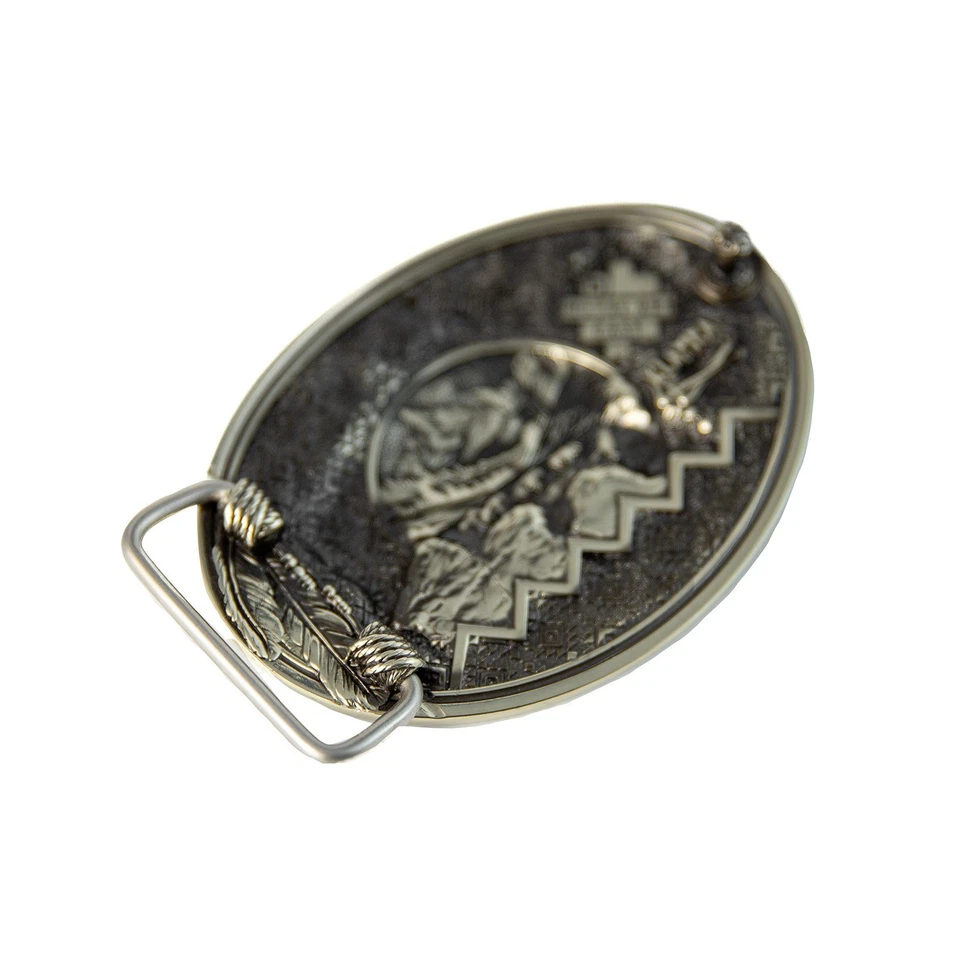 Hebilla de búfalo bisonte americano plata alemana, estilo vaquero americano occidental, salvaje Foto 4 de 4