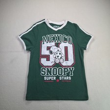 Mexico Soccer Women Small T-Shirt Jersey Style Peanuts Snoopy World Cup Liga MX