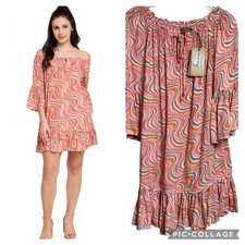 Skemo Tulum Coral Beaded Dress - New with Tags XS (2878)