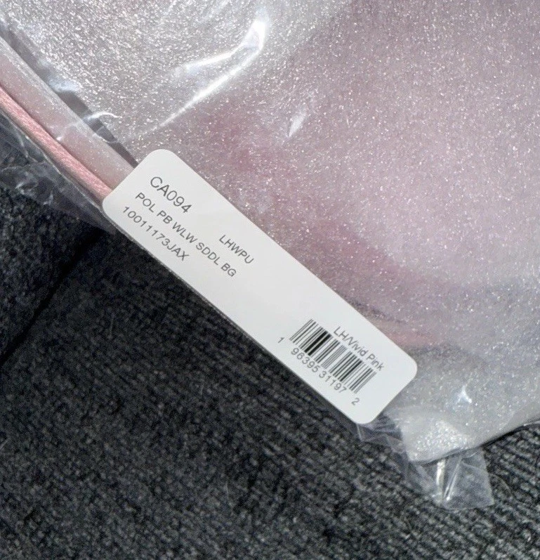 Borsa da sella Coach Willow con 2 cinghie in morbida pelle di ciottoli argento rosa vivo nuova con etichette