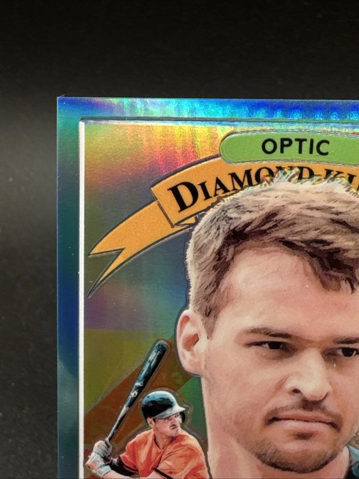 2019 Panini Donruss Optic Diamond Kings Trey Mancini #5 Carolina Blue Prizm /50 - Image 3 of 4