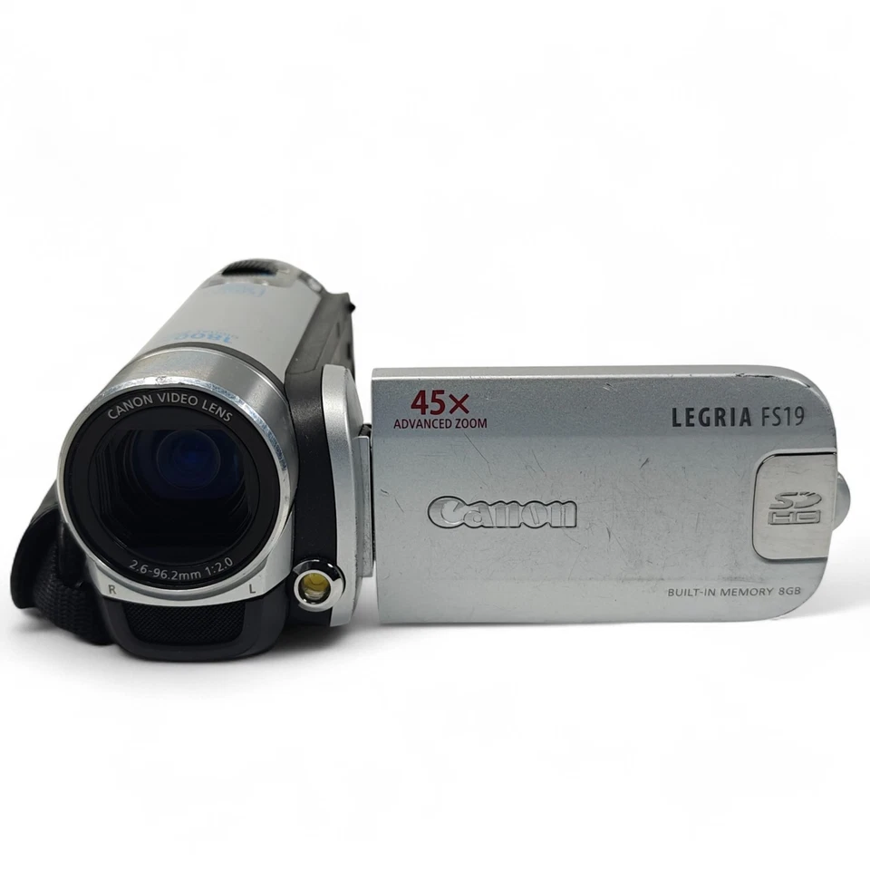Canon Legria FS19 Camcorder 45x Zoom 8GB Memory Video Camera, Charger, USB - Image 4 of 4