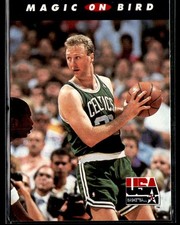 1992 SkyBox USA #102 Magic on Bird Basketball Card 3303E