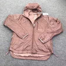 The Arrivals Jacket Mens Medium Pink Rose Quartz MAPP Packable Hooded Puffer