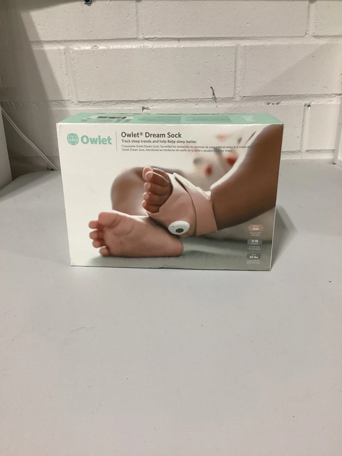 Owlet Dream Sock FDA-Cleared Smart Baby Monitor Track Live Pulse Rate - Rose™