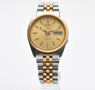 Vintage [EXCELLENT+5] SEIKO 5 7009-3110 Automatic Day Date Gold