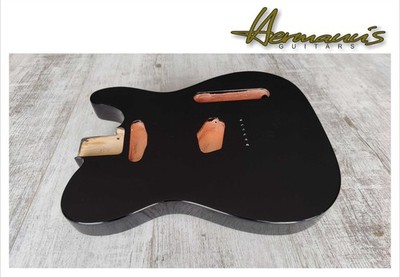 Tele Alder Body, SS Route, Finish High Gloss Black, Gewicht ca. 2,4 kg