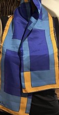 Vintage Vera Color, Block Mod Scarf 60 Rayon 40 Silk / Japan