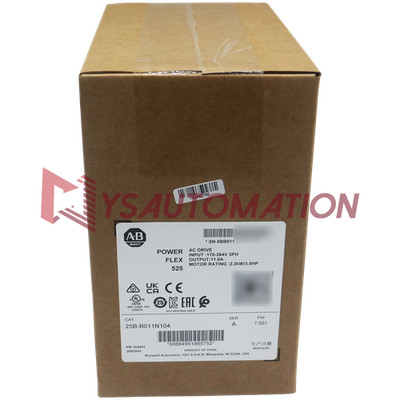 Branded New Allen Bradley 25B-B011N104 PowerFlex 525 2.2kW (3Hp) AC Drive