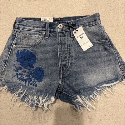 Levi Strauss Jean Shorts Size 24 High Rise Rose New Tags Cheeky Cut Off