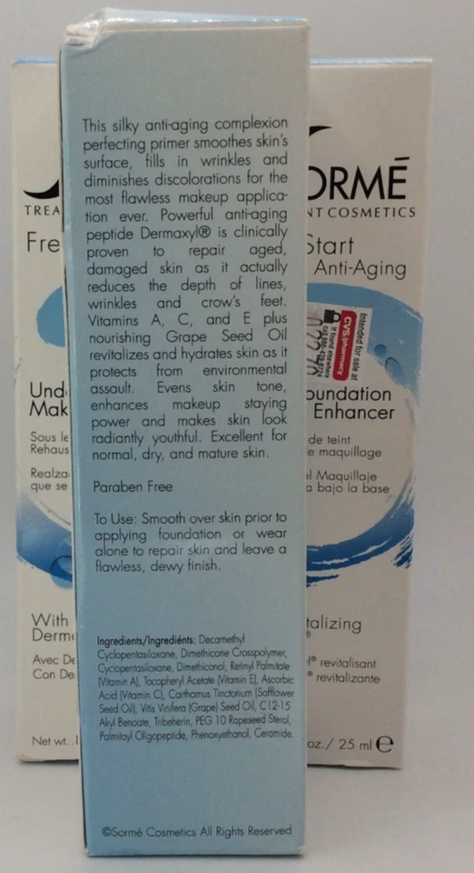 Sorme Fresh Start Anti-Aging Under Foundation Makeup Enhancer 0.80oz - PACK OF 3 - Image 2 of 2