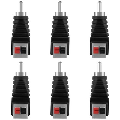 Cinch-Lautsprecherkabel-Adapter 6 Stück, AV-Buchse, Audio-Video-Verbindung, CCTV