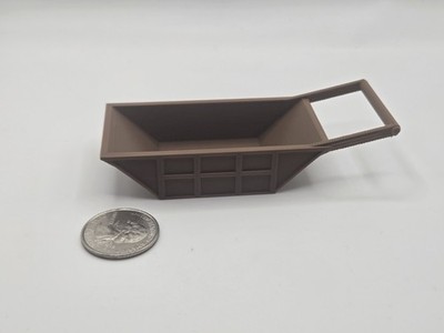 1/64 Scale 12 Cubic Yard Bedding Box in Brown