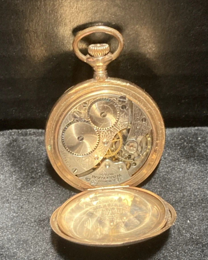 Working Gold filled Case WALTHAM Open Face 7 Jewel Pocket Watch - Image 4 of 4