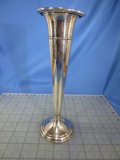 Vintage Sterling Silver Trumpet Vase 7  7/8" 147g Weighted Base Scrap