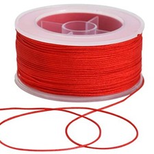 x 70 Yards Red Nylon Cord Satin String for Bracelet Jewelry Making 0.8mm red