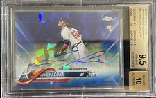 2018 Topps Chrome Sapphire Auto Ronald Acuna Jr RC BGS 9.5/10 True GEM