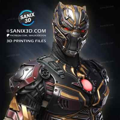 Iron Panther, Marvel, 1/4-1/24, Figur, Unbemalt, 3D-Druck, Statue, Sanix3D, MFW