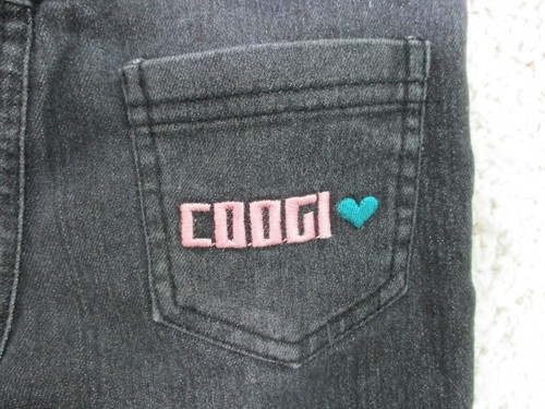 Coogi Jeans 5 Girls Youth Size Skinny Black Denim Stretch Embroidered Logo Heart - Picture 7 of 10