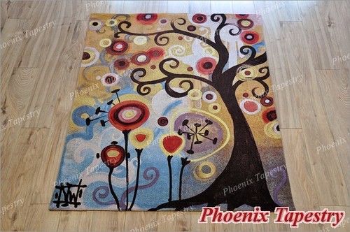 June Tree Tapestry Wall Hanging Jacquard Weave Art Gobelin 100% Cotton 35"x27" - Picture 2 of 10