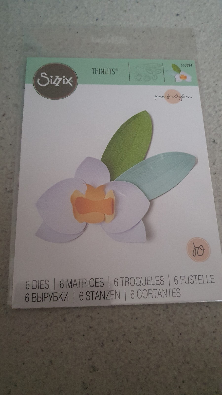 Sizzix Thinlits 6 Die Set - Orchid 665894 By Jennifer Ogborn