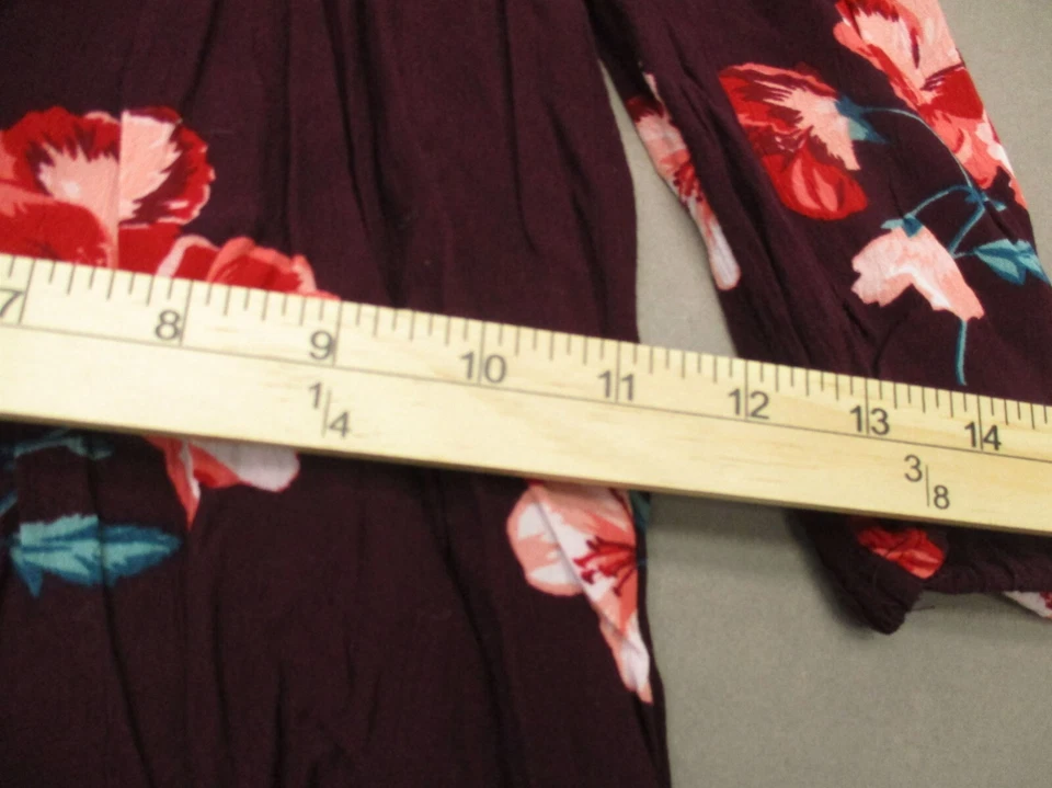 Vestido midi manga 3/4 multicolor floral cuello redondo manga 3/4 131 OLD NAVY talla M (8) para niñas Foto 3 de 4