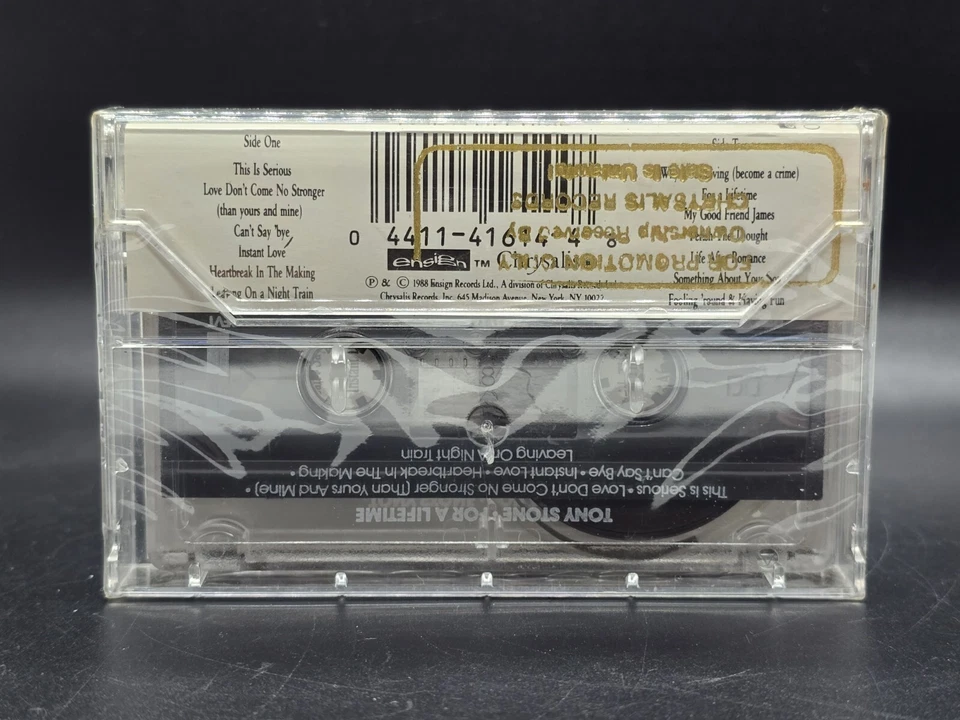 Tony Stone For A Lifetime (Cassette) New Sealed 1988 Promotional Use Only RARE  - Image 3 of 4