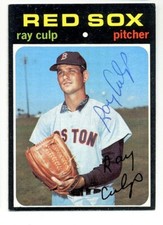 1971 TOPPS BOSTON RED SOX RAY CULP #660 AUTOGRAPH 