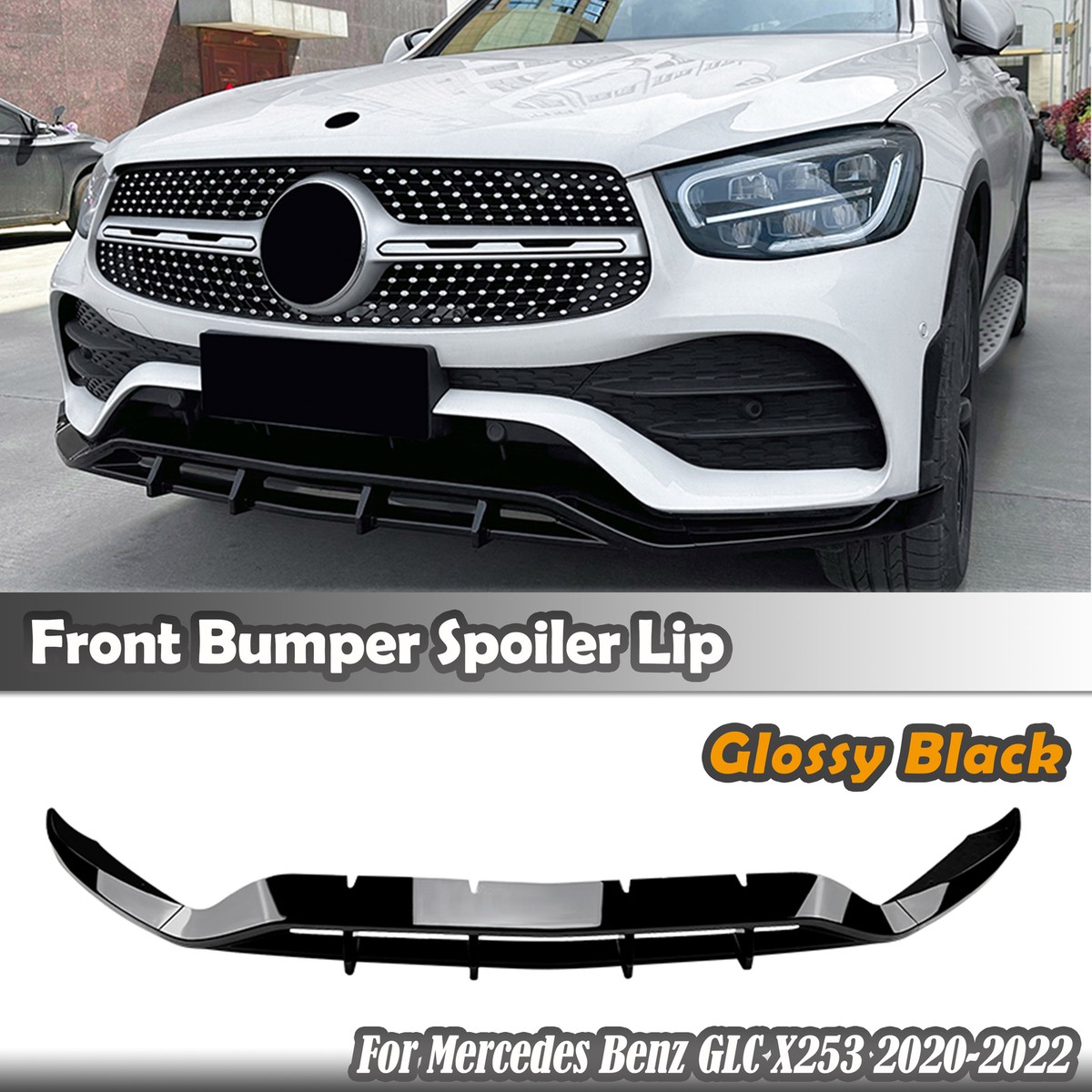 2016 To 2020 For Mercedes Benz GLC X253 W253 C253 COUPE GLC200 GLC260 GLC300 Front Bumper Splitter Lip Spoiler Diffuser Guard - 34 - View #7