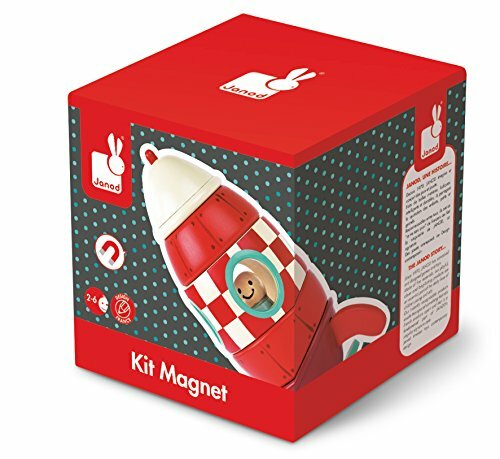 Деревянная магнитная ракета Janod J05207 маленькая 16 см 9690₽