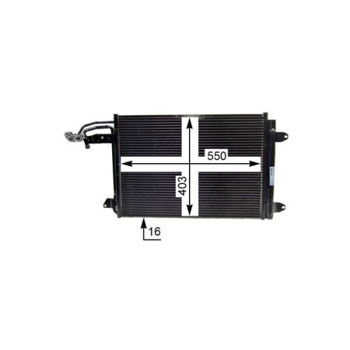 1x Kondensator, Klimaanlage MAHLE AC 324 000P passend für AUDI SEAT SKODA VW - Afbeelding 5 van 5