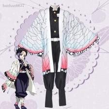 Comics Demon Slayer Kochou Shinobu Cosplay Costume Robe Outfit Halloween Props