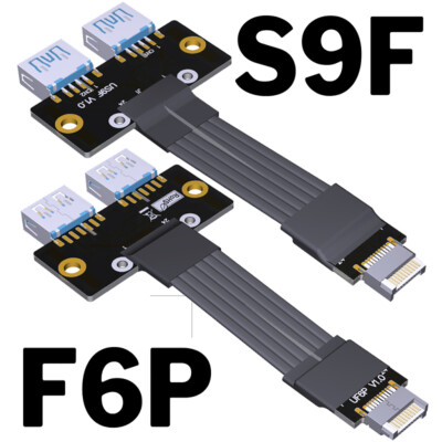 Female Internal 5G/bps Key-B Cable Extension to 20P Type-E Socket Type-c Dual