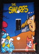 Custom Handmade Smurfs vs Gargamel Single Toggle Light Switch Cover