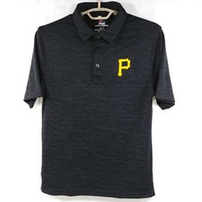Majestic Cool Base Pittsburgh Pirates MLB S/S Performance Golf Polo Shirt Mens S