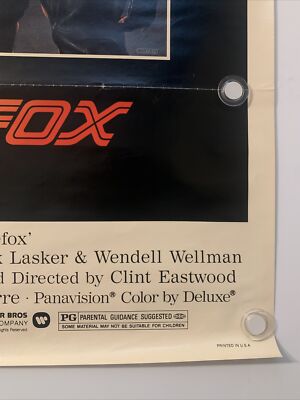 FIREFOX Original One Sheet Movie Poster - 1982 - CLINT EASTWOOD | eBay