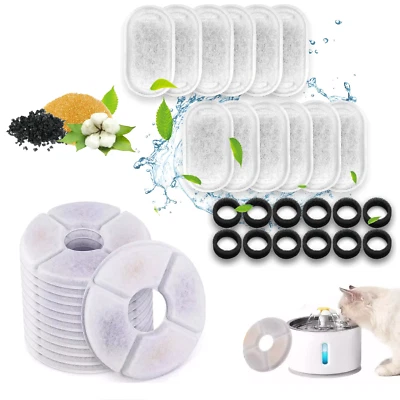 GIAPINST Pet Dog Cat Water Fountain Filters Flower Dispenser Replacement Filter Carbon UK