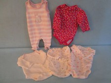 3-6 MONTHS LOT 5 baby girl infant SLEEVE SLEEPERS  JUMPER onsies BRAND NAMES 2