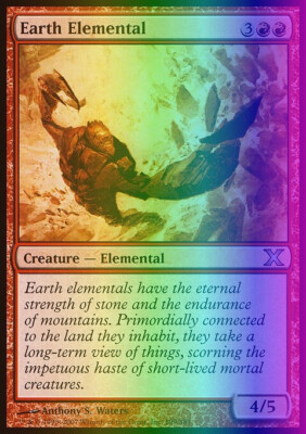 MTG Magic the Gathering Earth Elemental (199/514) Tenth Edition MP FOIL |  eBay