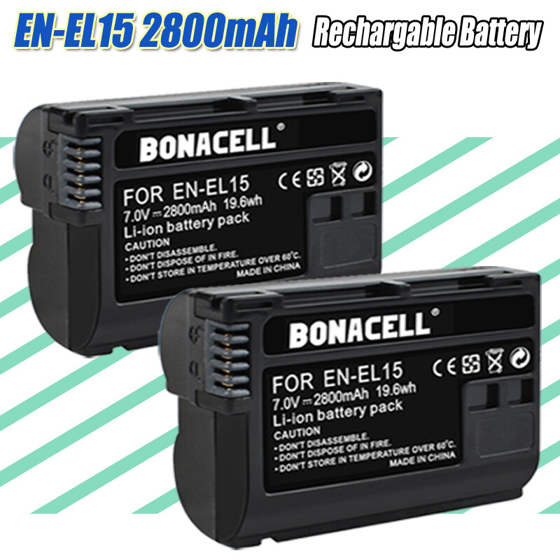 Lot De 3 Batteries EN-EL15 Compatibles Nikon - 1900 MAh Pour Reflex D7500 D810 D850