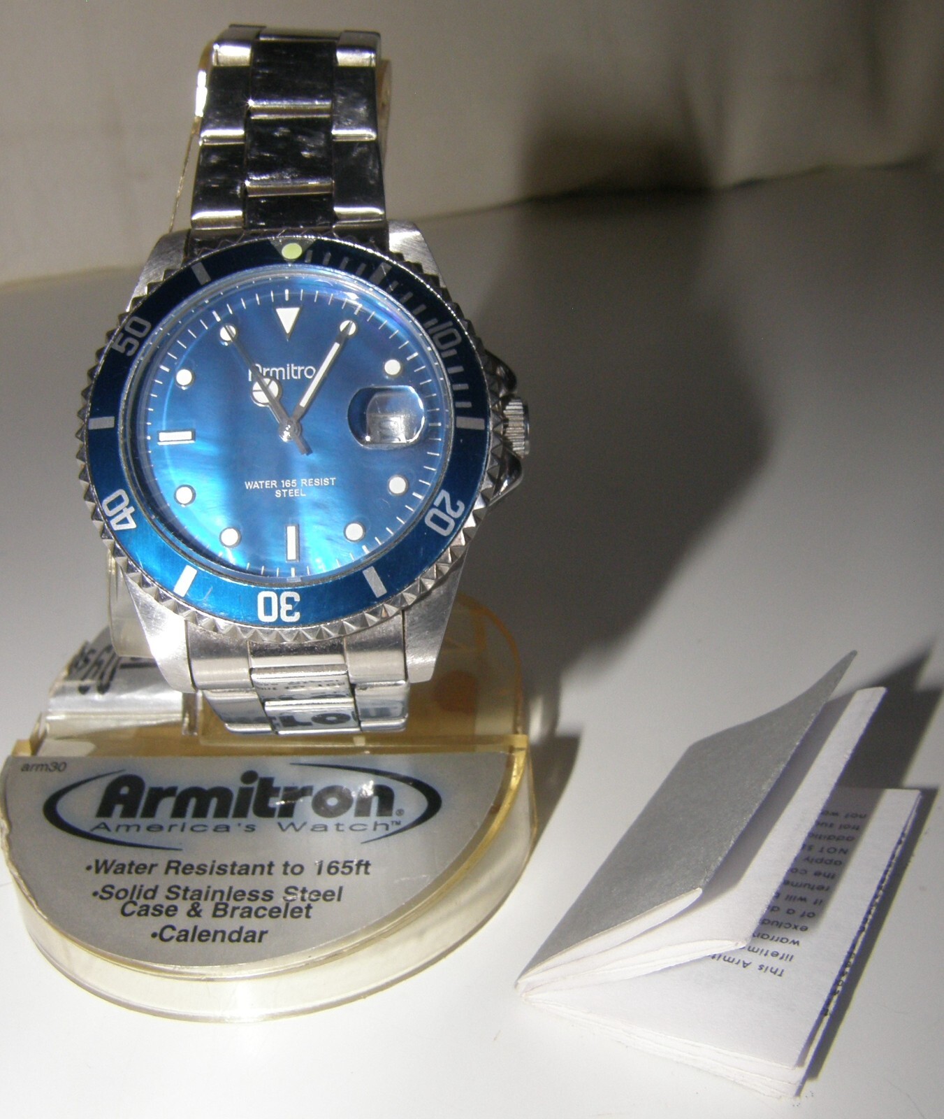 Armitron+Men%27s+Watch+Stainless+Steele+-+Blue+Face+20%2F4217+GM10+%283 ...