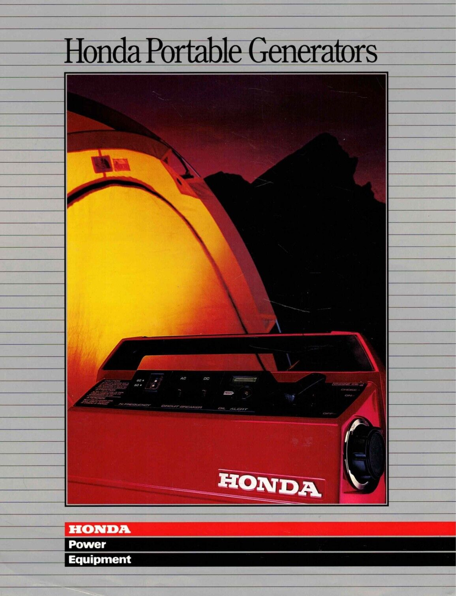 Genuine Honda Vintage Dealer Sales Brochure EX350 EX650 EX2200