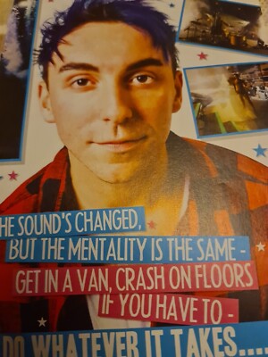 ALEX GASKARTH  ALL TIME LOW A4 POSTER ROCK SOUND  MAGAZINE UK  Mint 