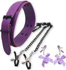 Sexy Non Piercing Nipple Clamps with Chain Necklace Choker Body Jewelry Gift...